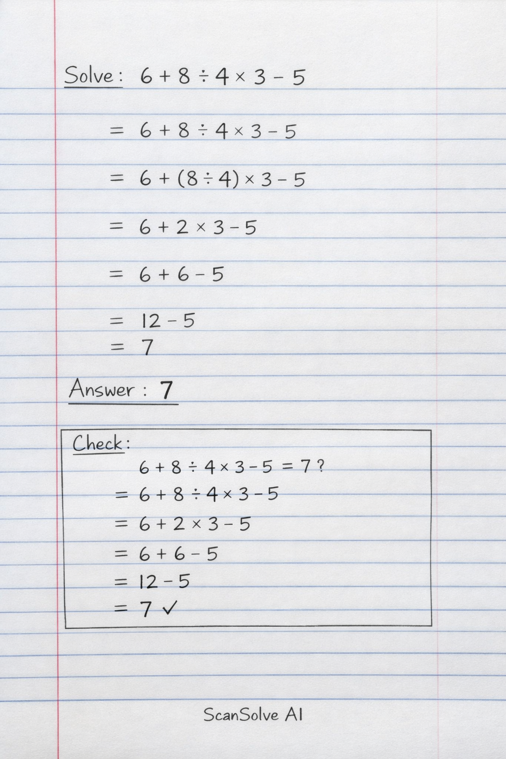 Handwritten step-by-step solution preview