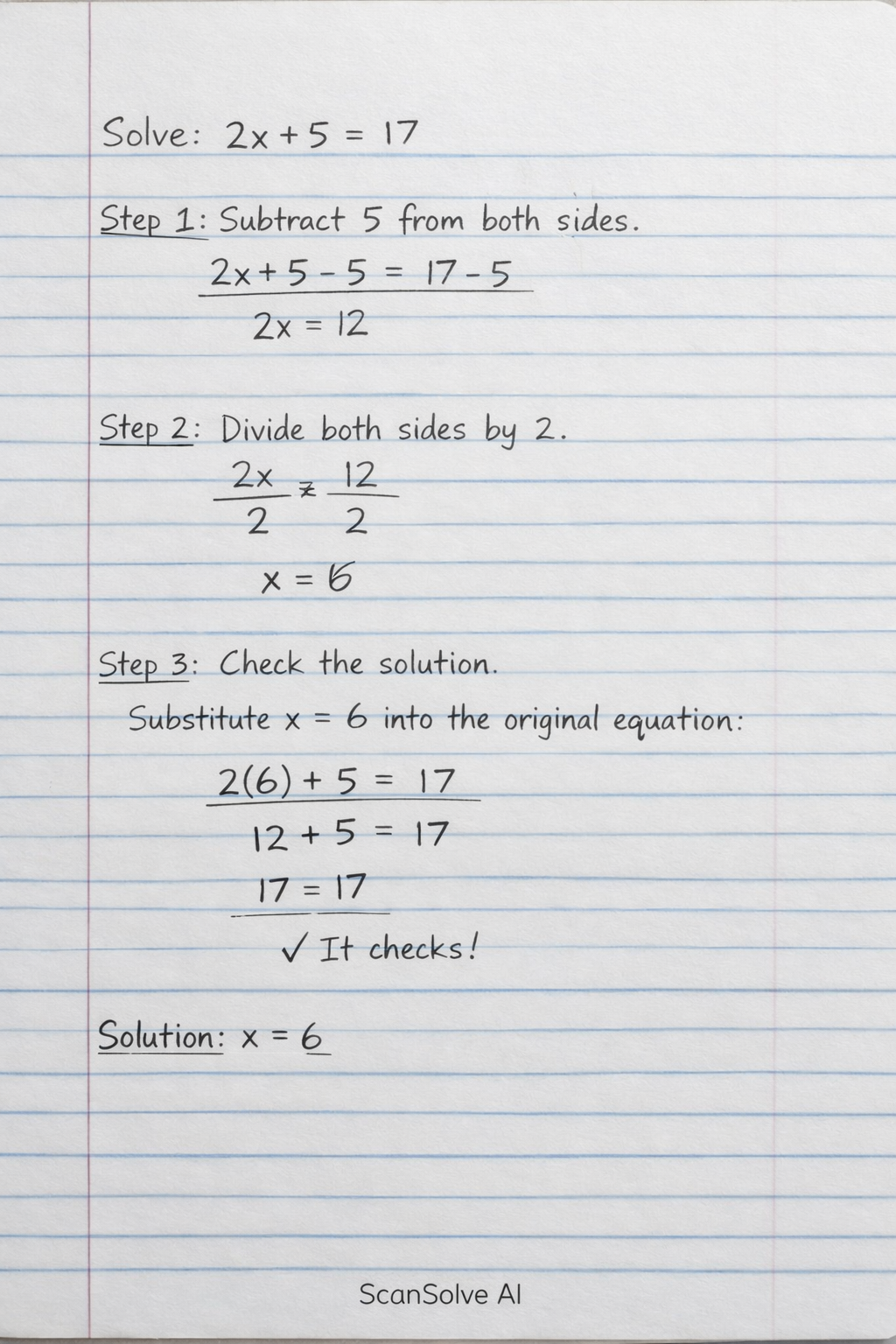 Handwritten step-by-step solution preview