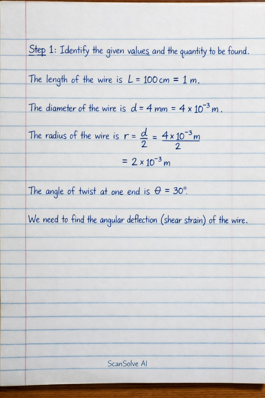Handwritten step-by-step solution preview