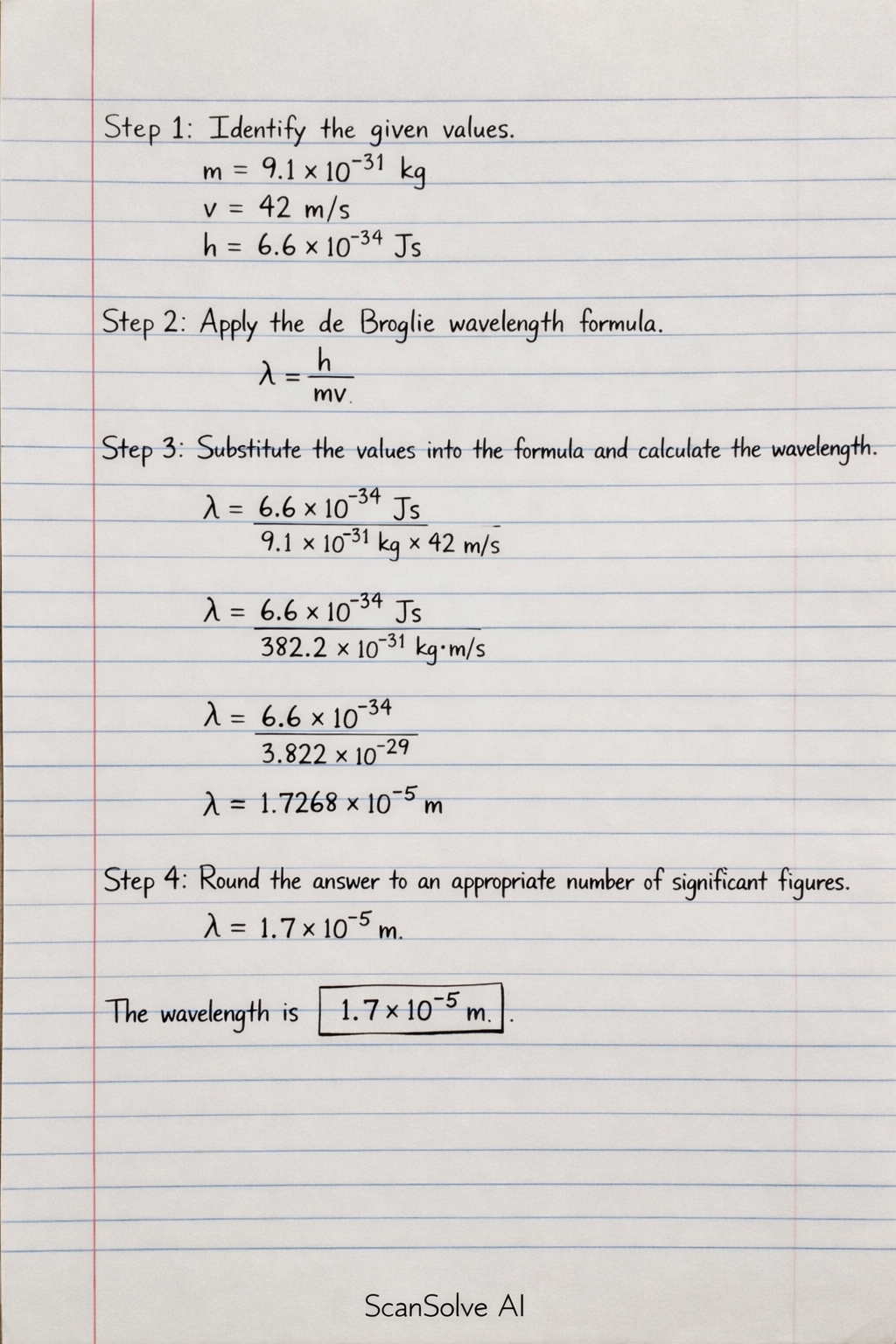 Handwritten step-by-step solution preview