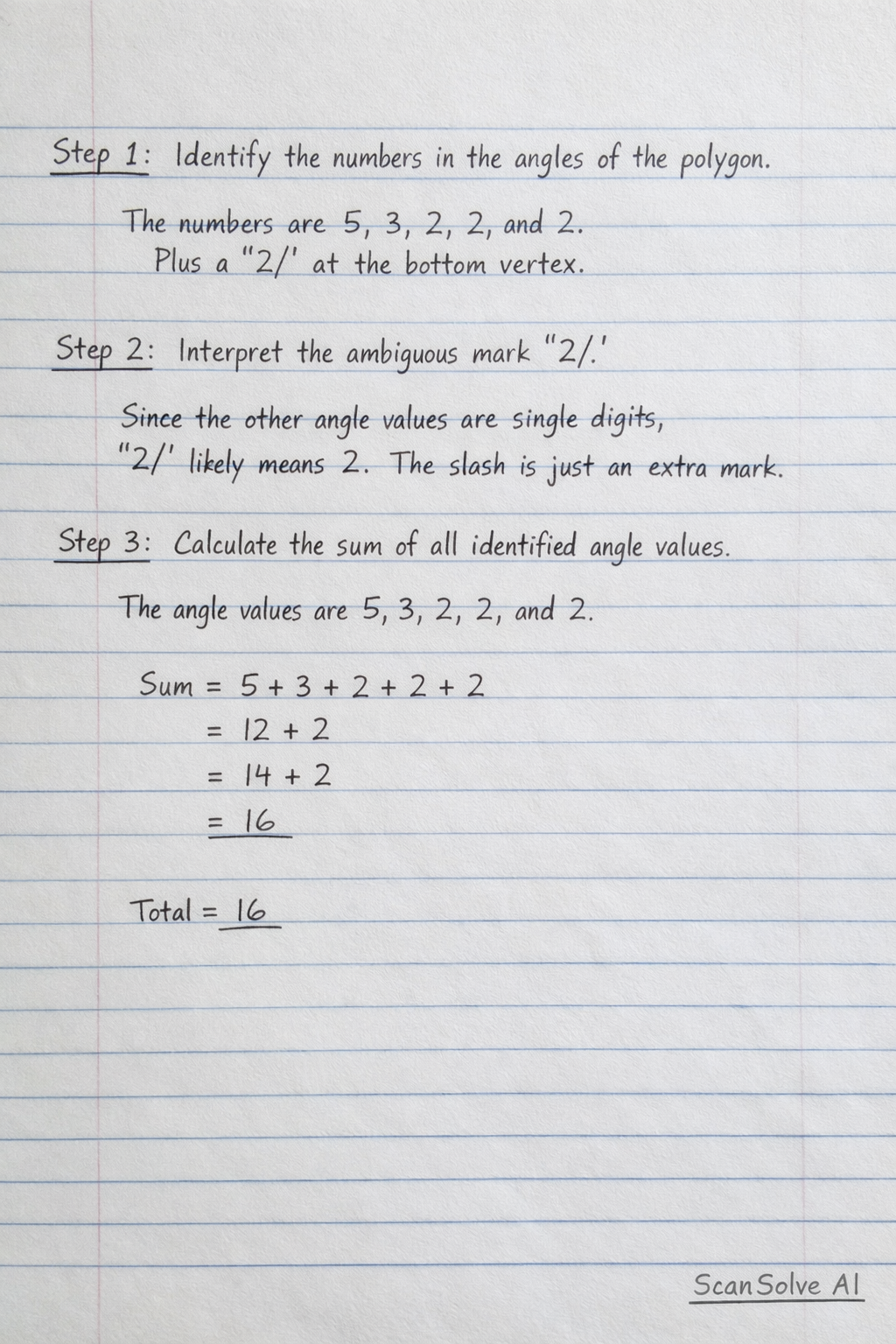 Handwritten step-by-step solution preview