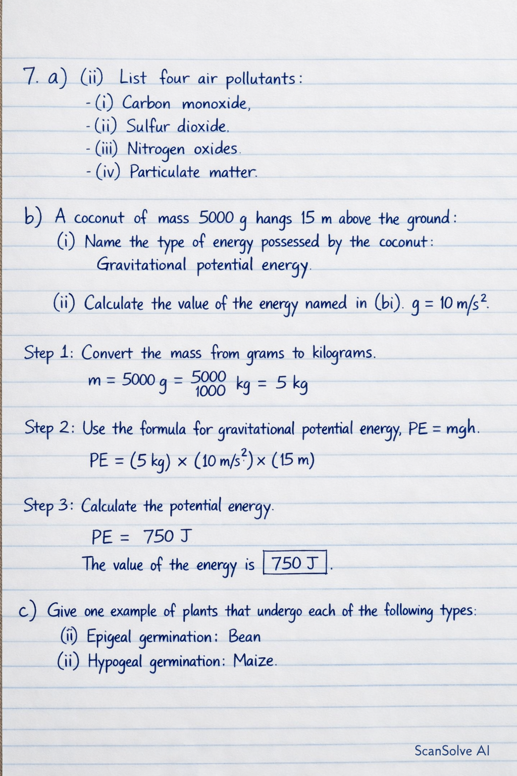 Handwritten step-by-step solution preview
