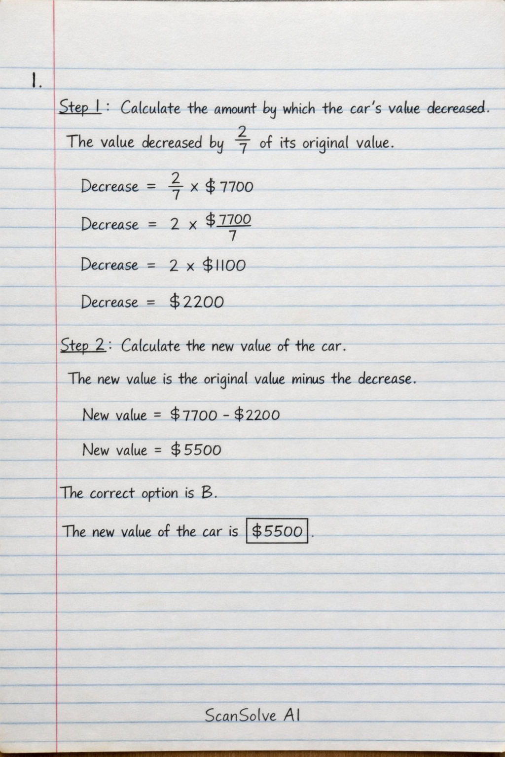 Handwritten step-by-step solution preview