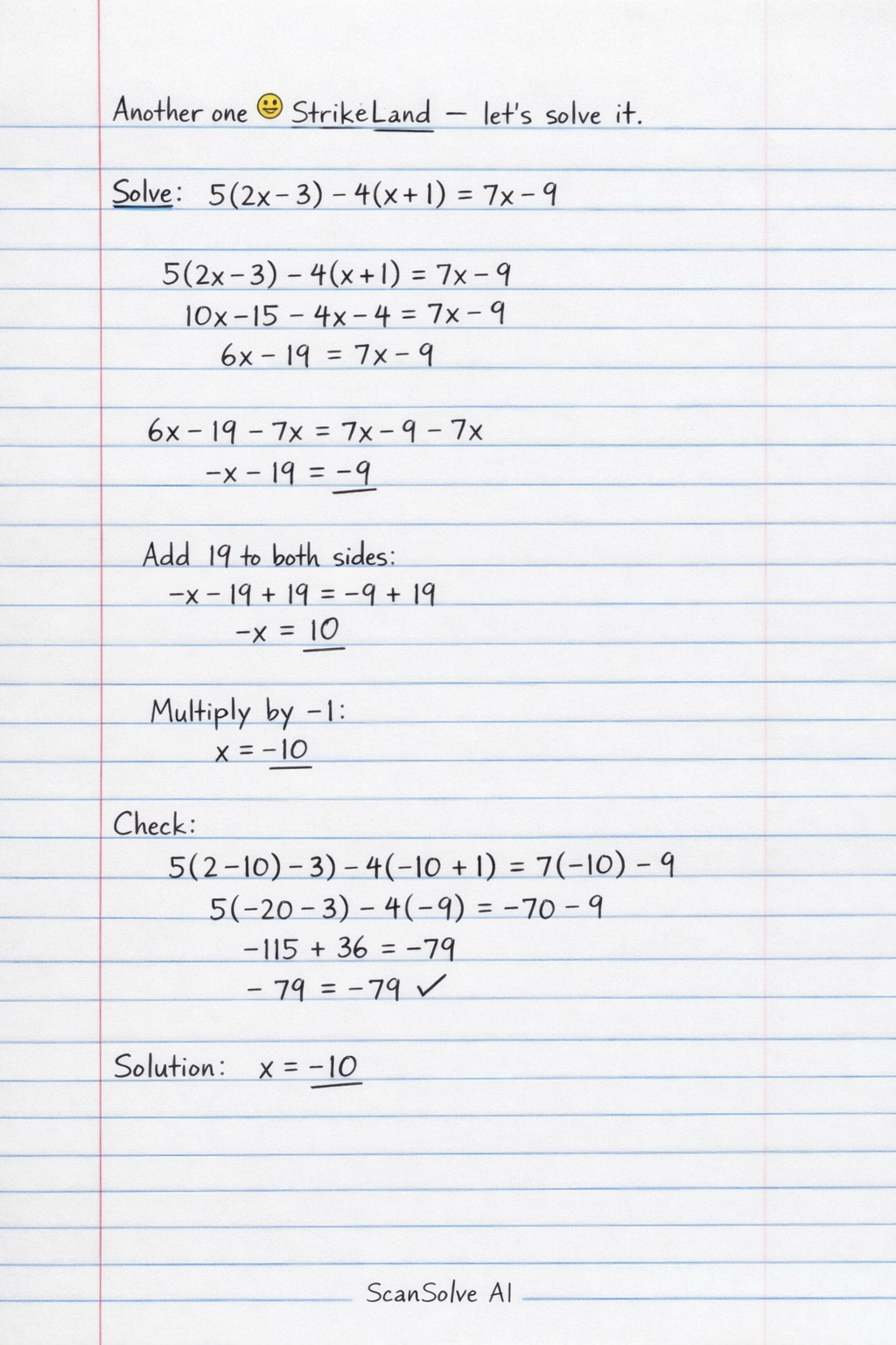Handwritten step-by-step solution preview