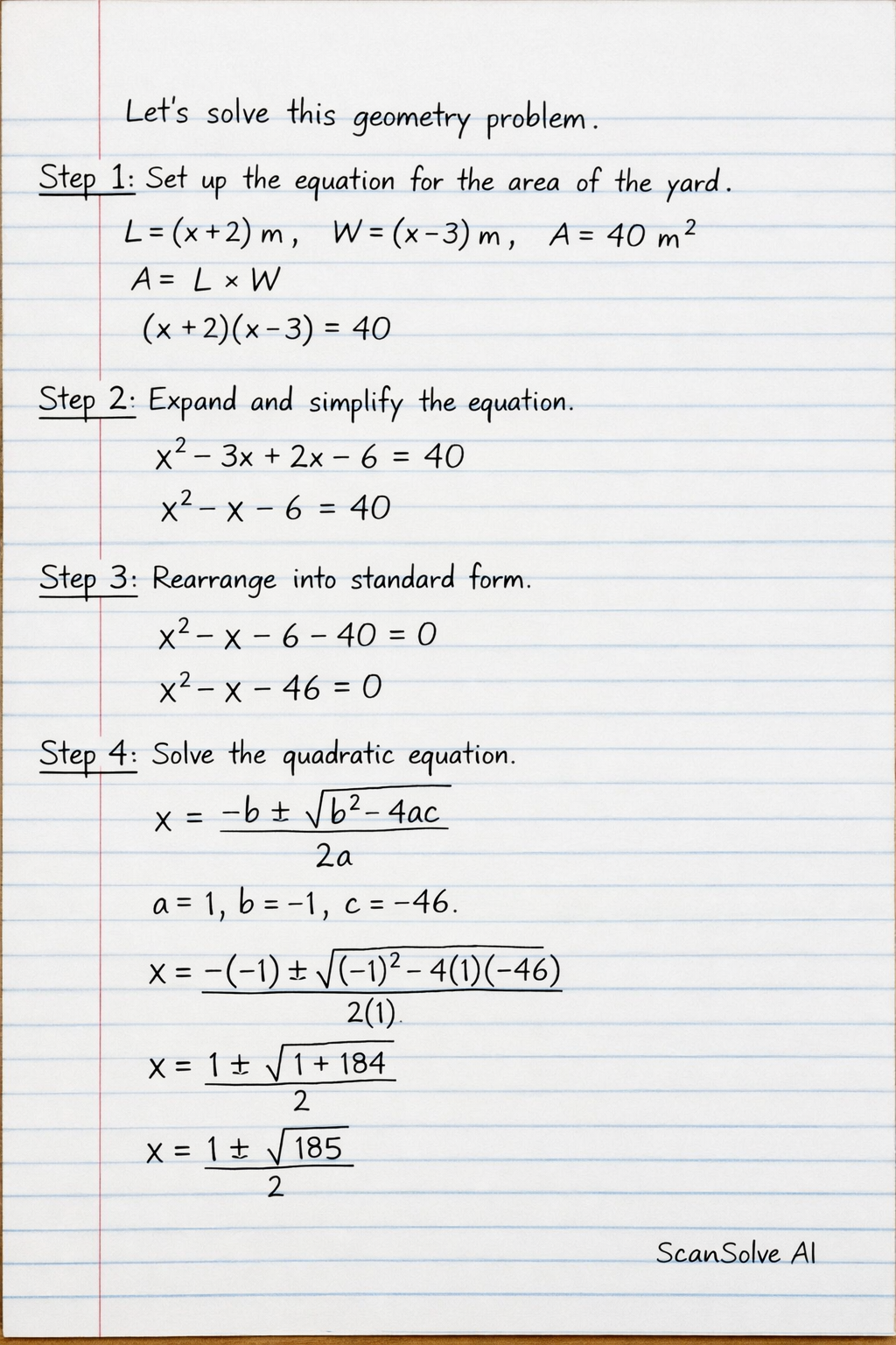Handwritten step-by-step solution preview