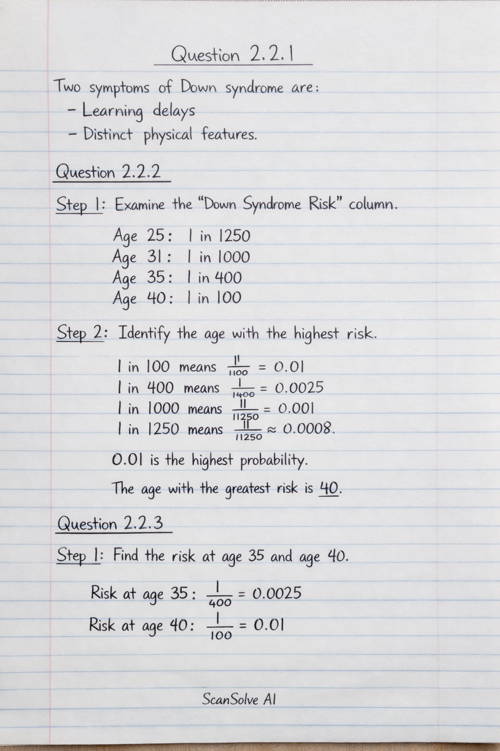 Handwritten step-by-step solution preview