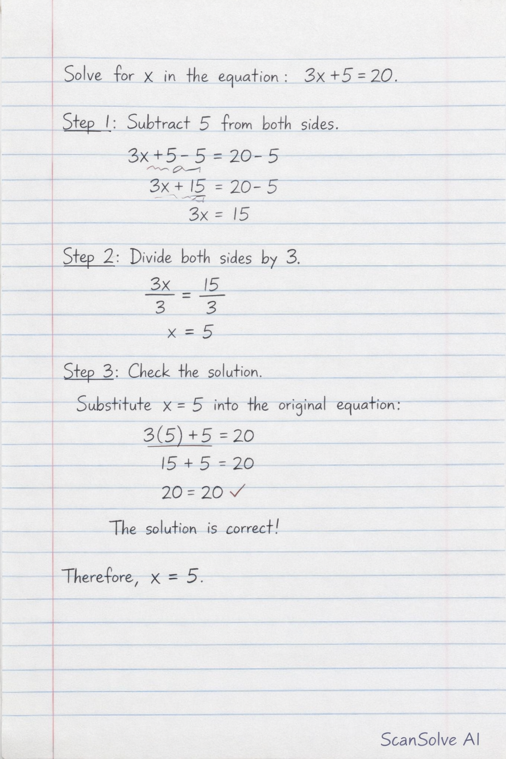 Handwritten step-by-step solution preview