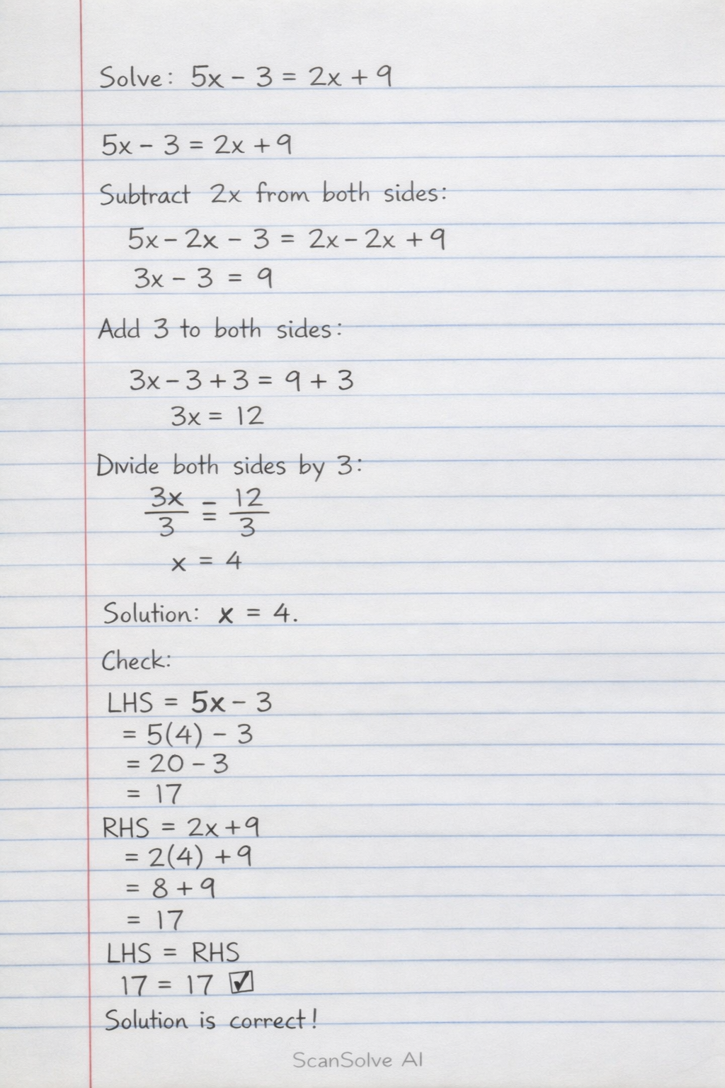Handwritten step-by-step solution preview