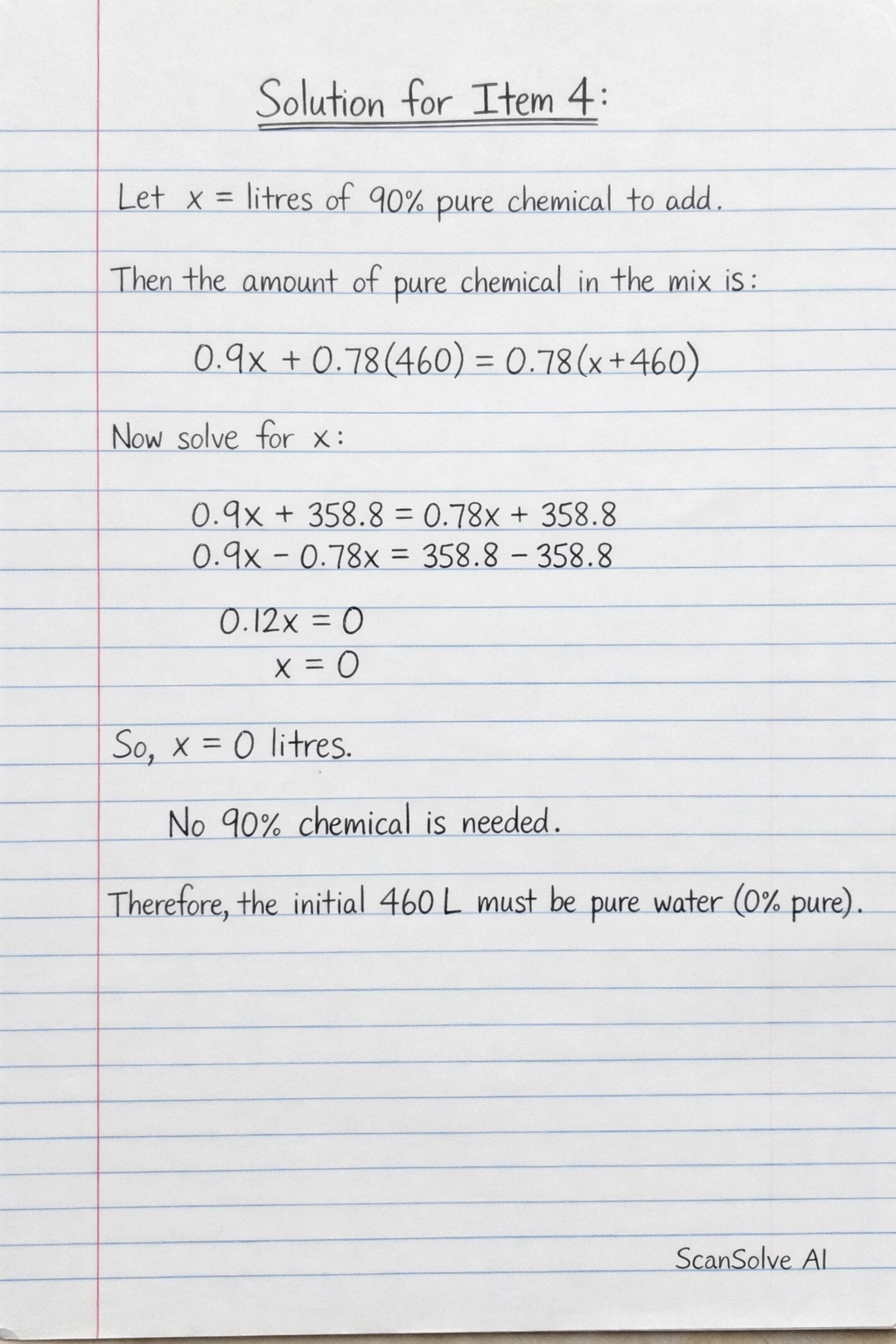 Handwritten step-by-step solution preview
