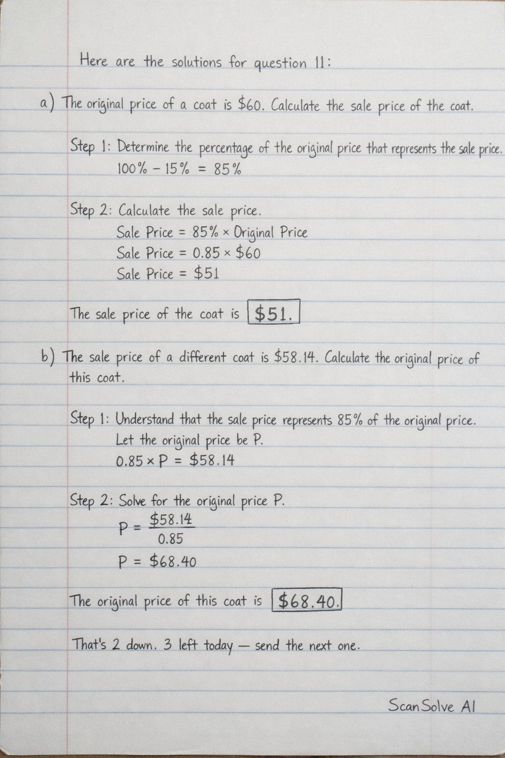 Handwritten step-by-step solution preview