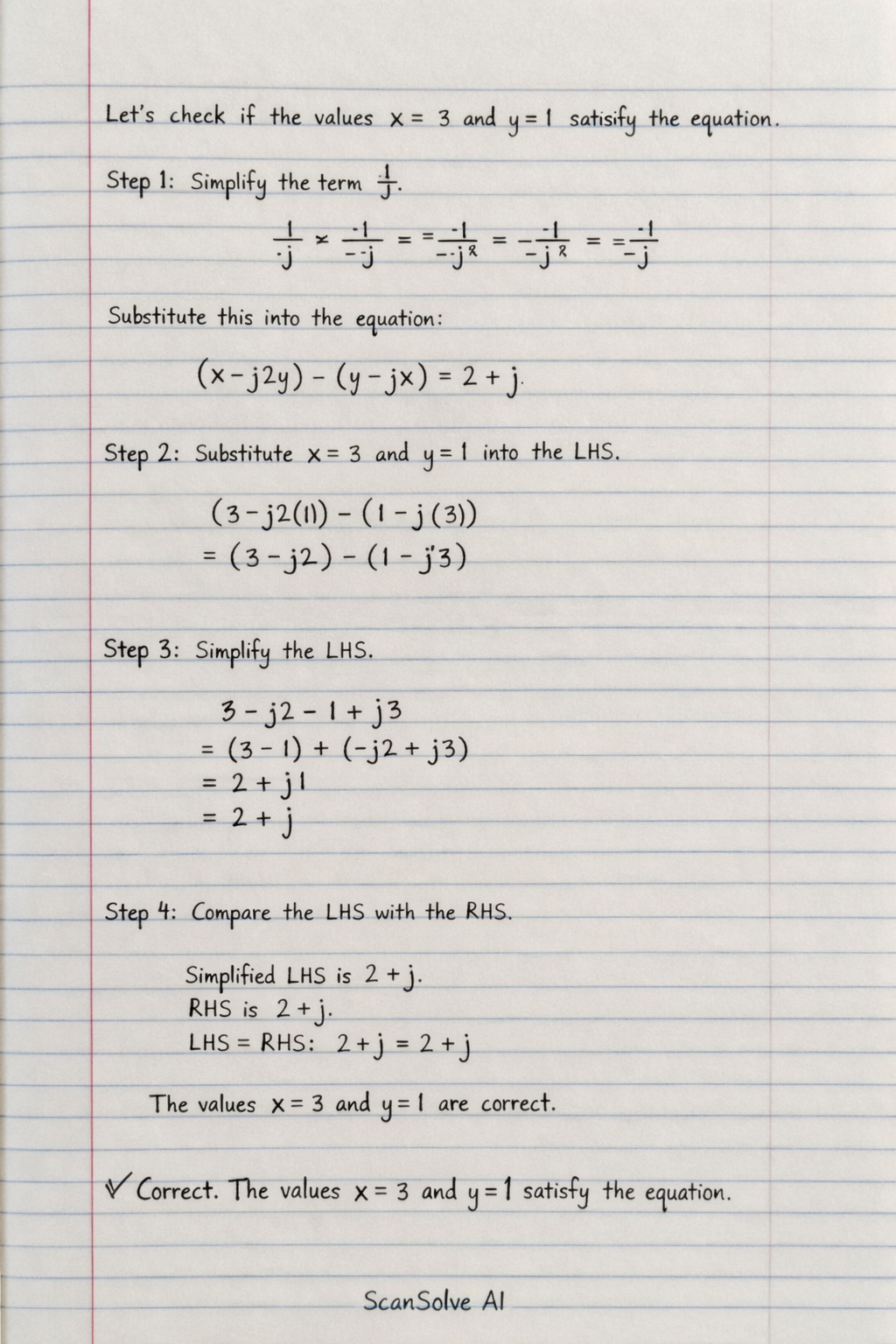 Handwritten step-by-step solution preview