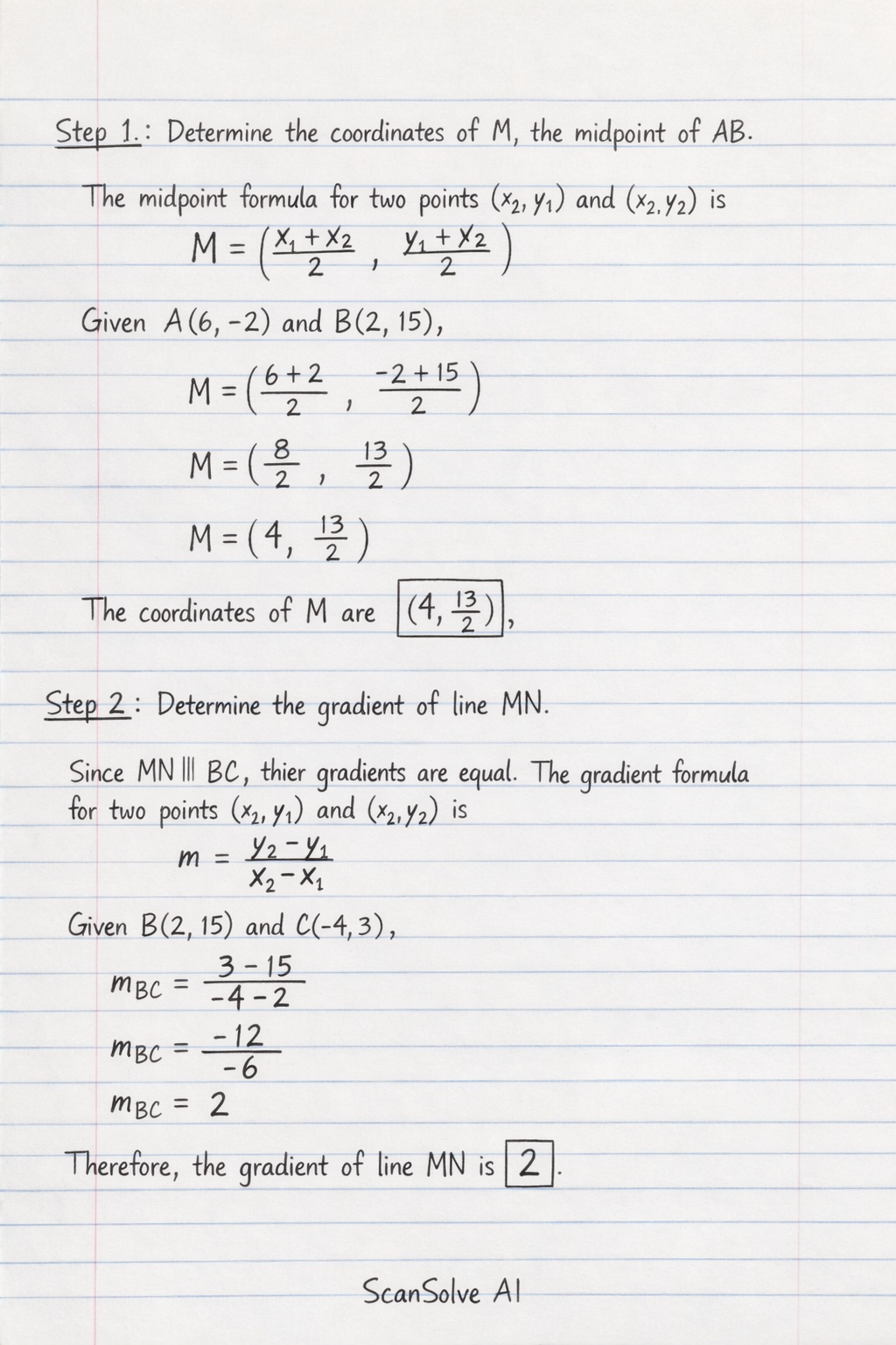 Handwritten step-by-step solution preview