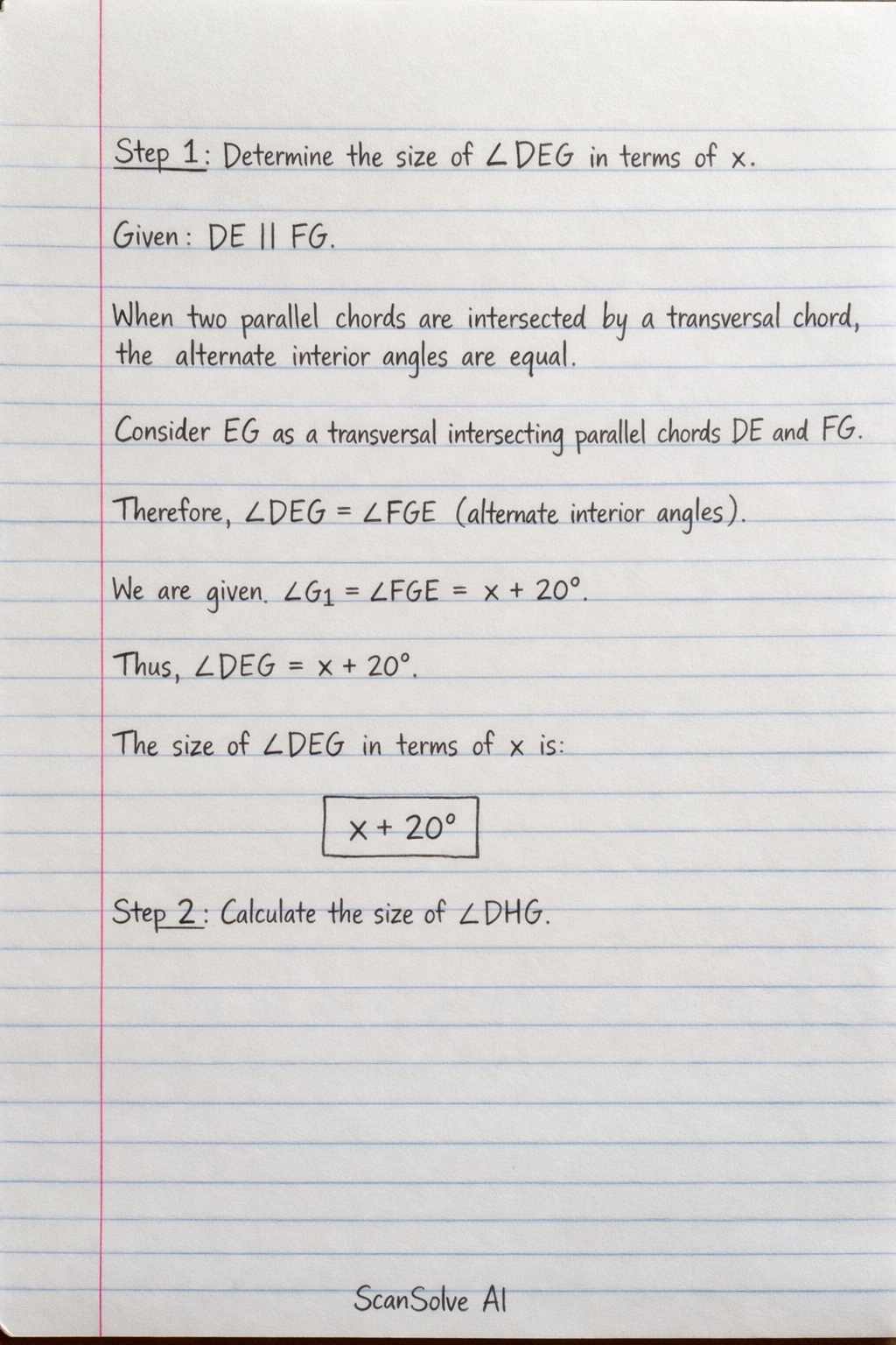Handwritten step-by-step solution preview