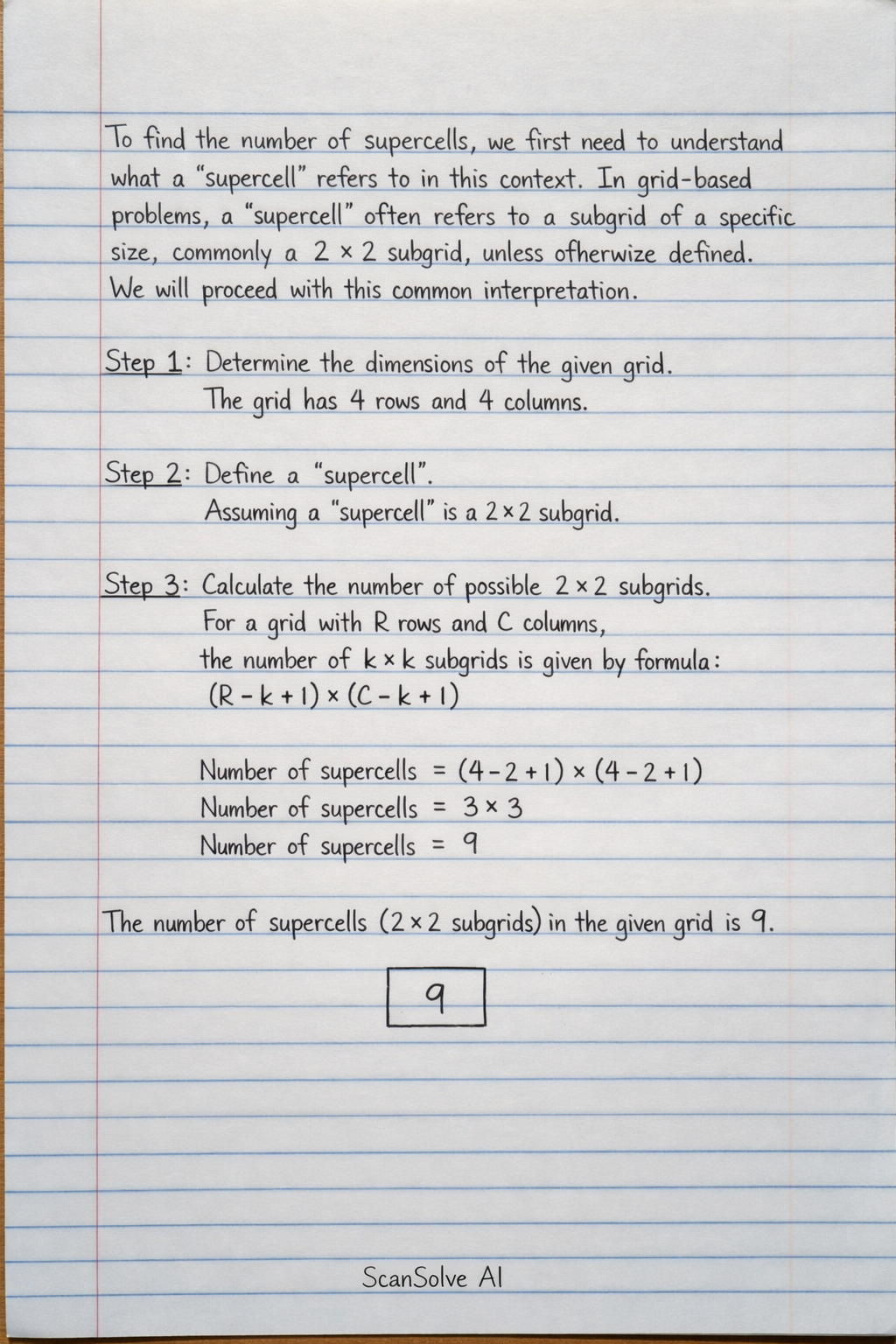 Handwritten step-by-step solution preview