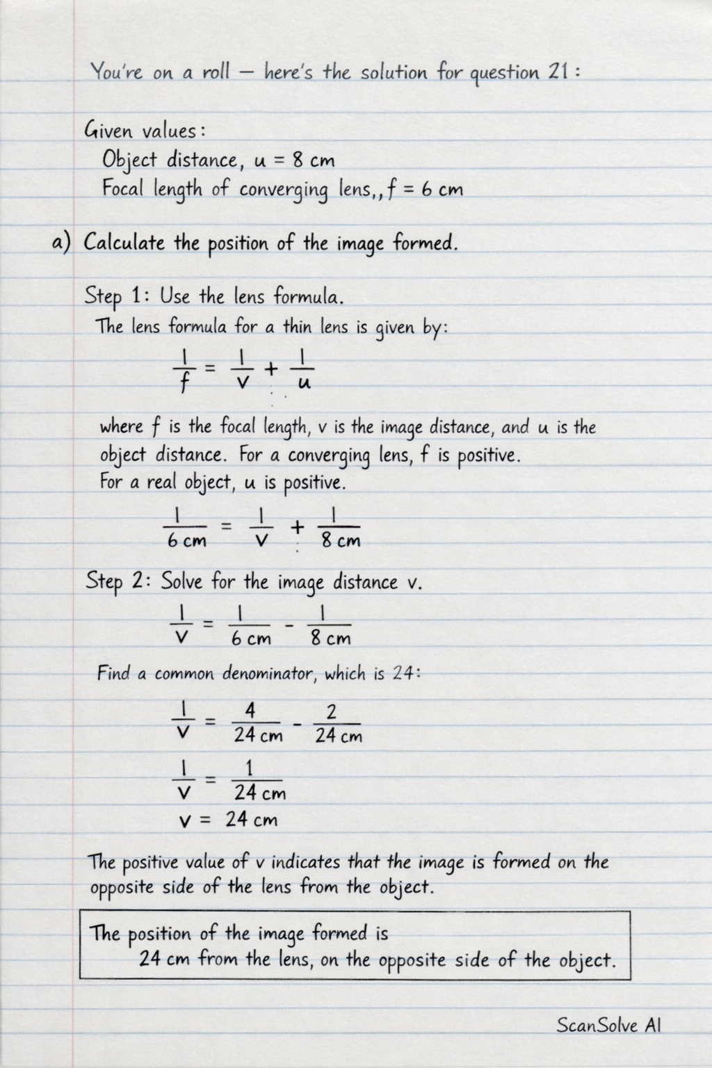 Handwritten step-by-step solution preview