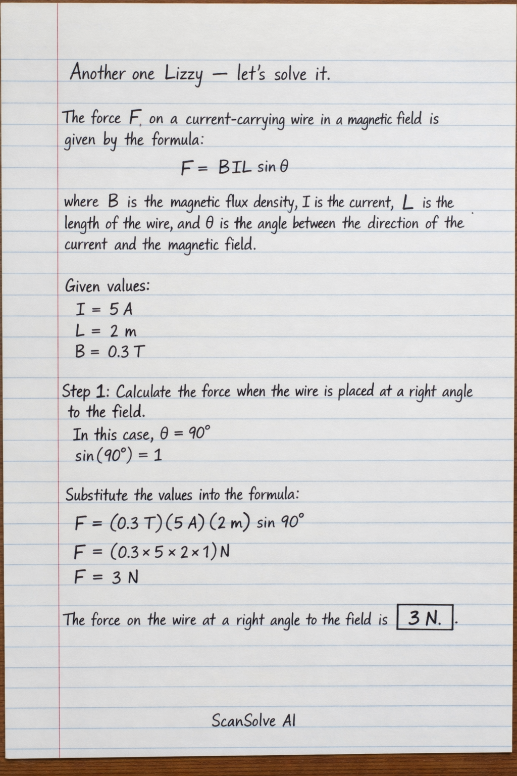 Handwritten step-by-step solution preview