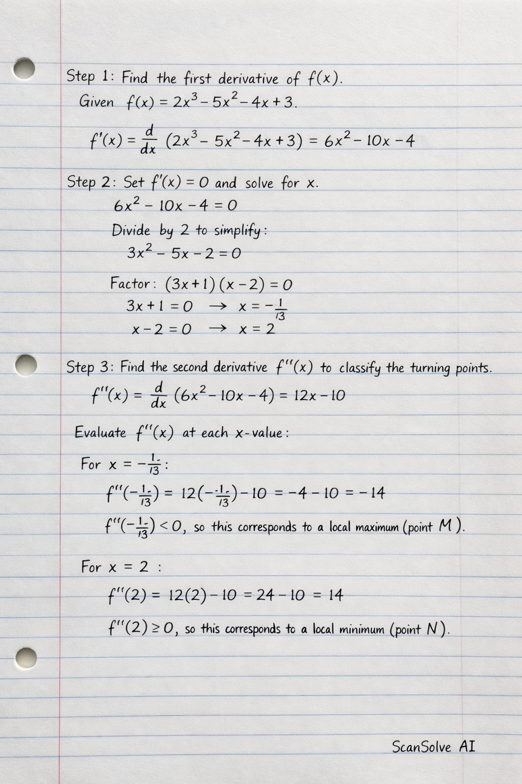 Handwritten step-by-step solution preview