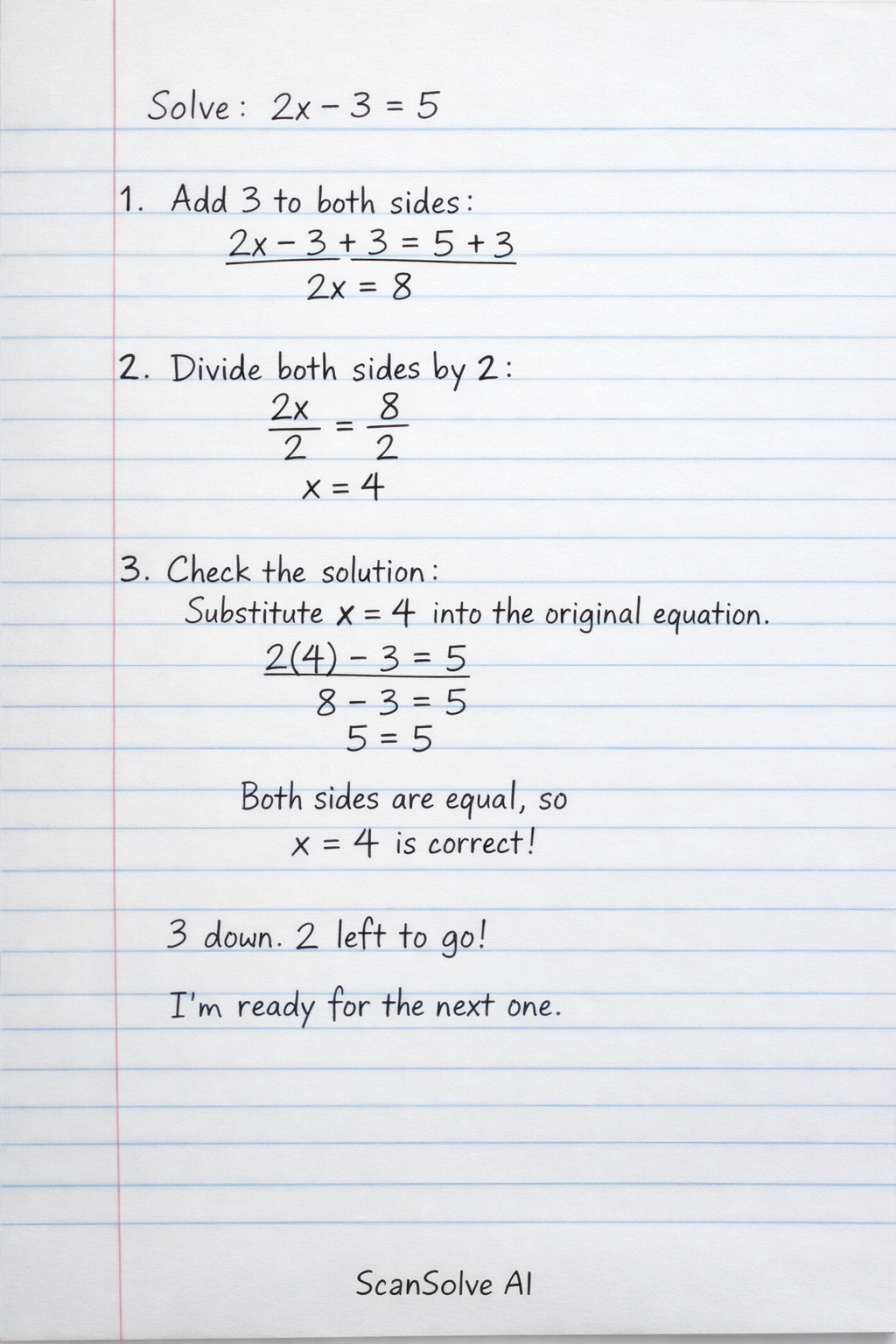 Handwritten step-by-step solution preview