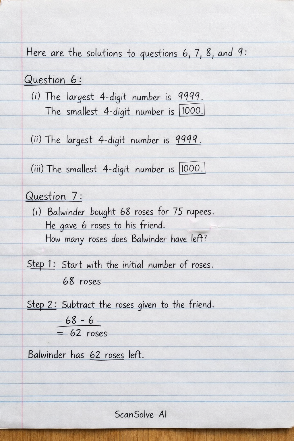 Handwritten step-by-step solution preview