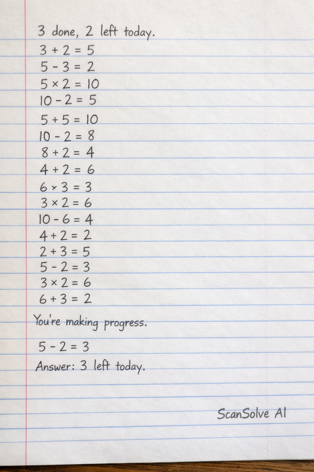 Handwritten step-by-step solution preview