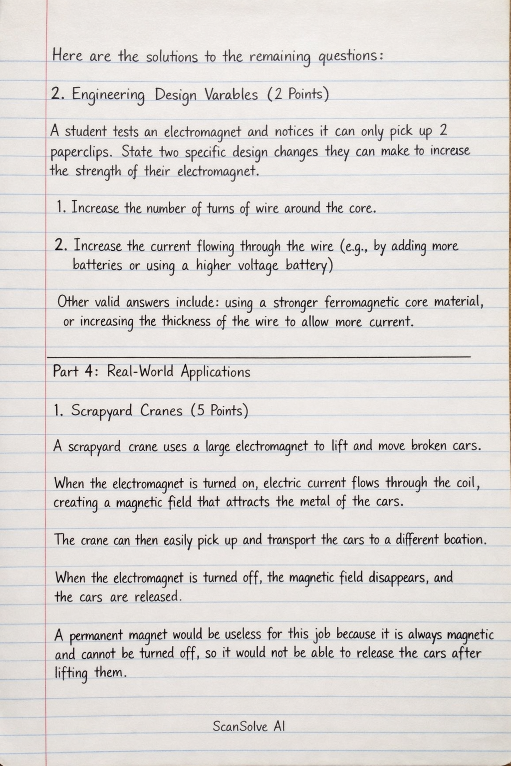 Handwritten step-by-step solution preview