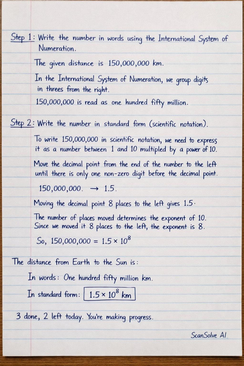 Handwritten step-by-step solution preview