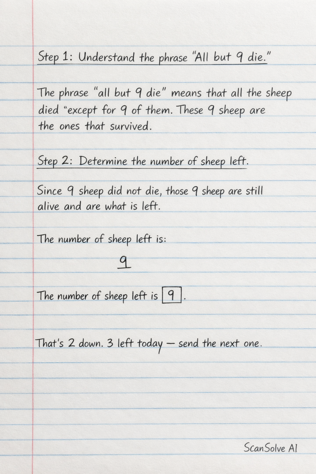 Handwritten step-by-step solution preview