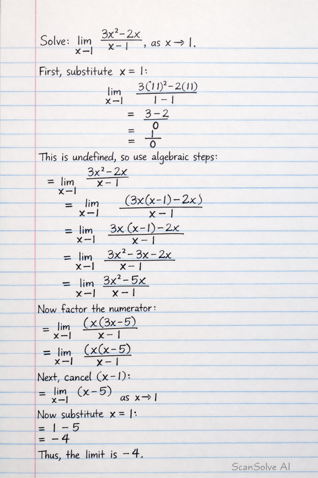 Handwritten step-by-step solution preview
