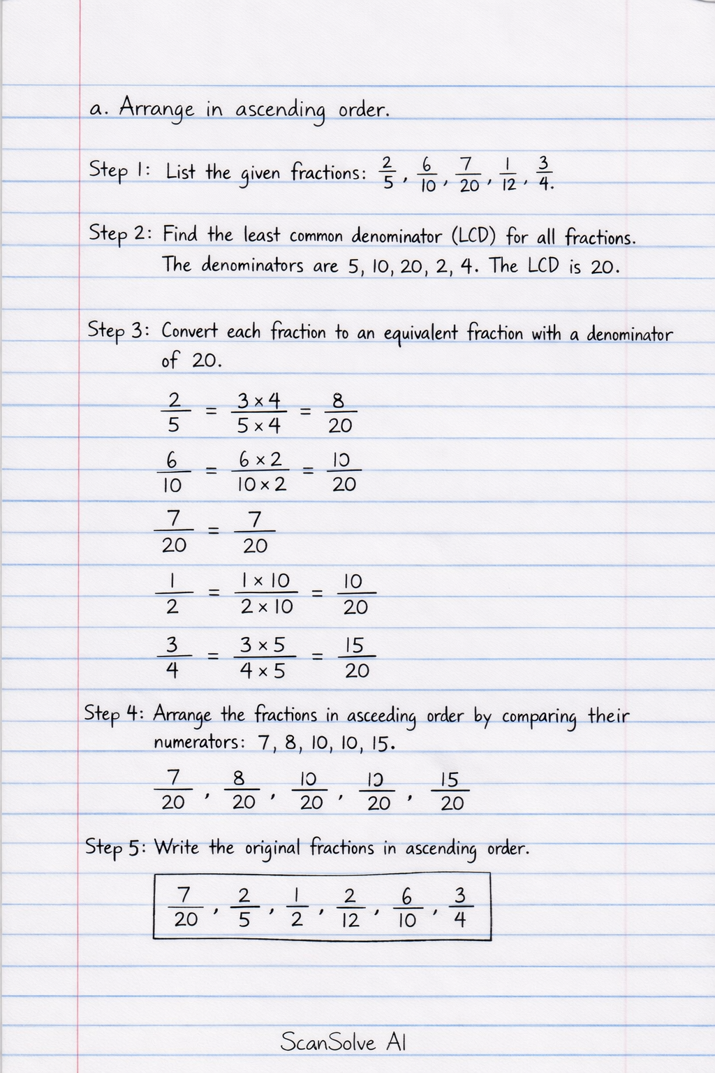 Handwritten step-by-step solution preview