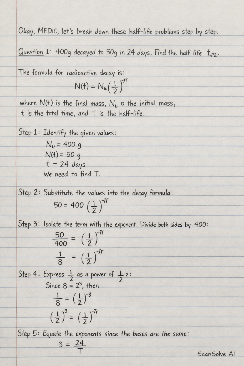 Handwritten step-by-step solution preview