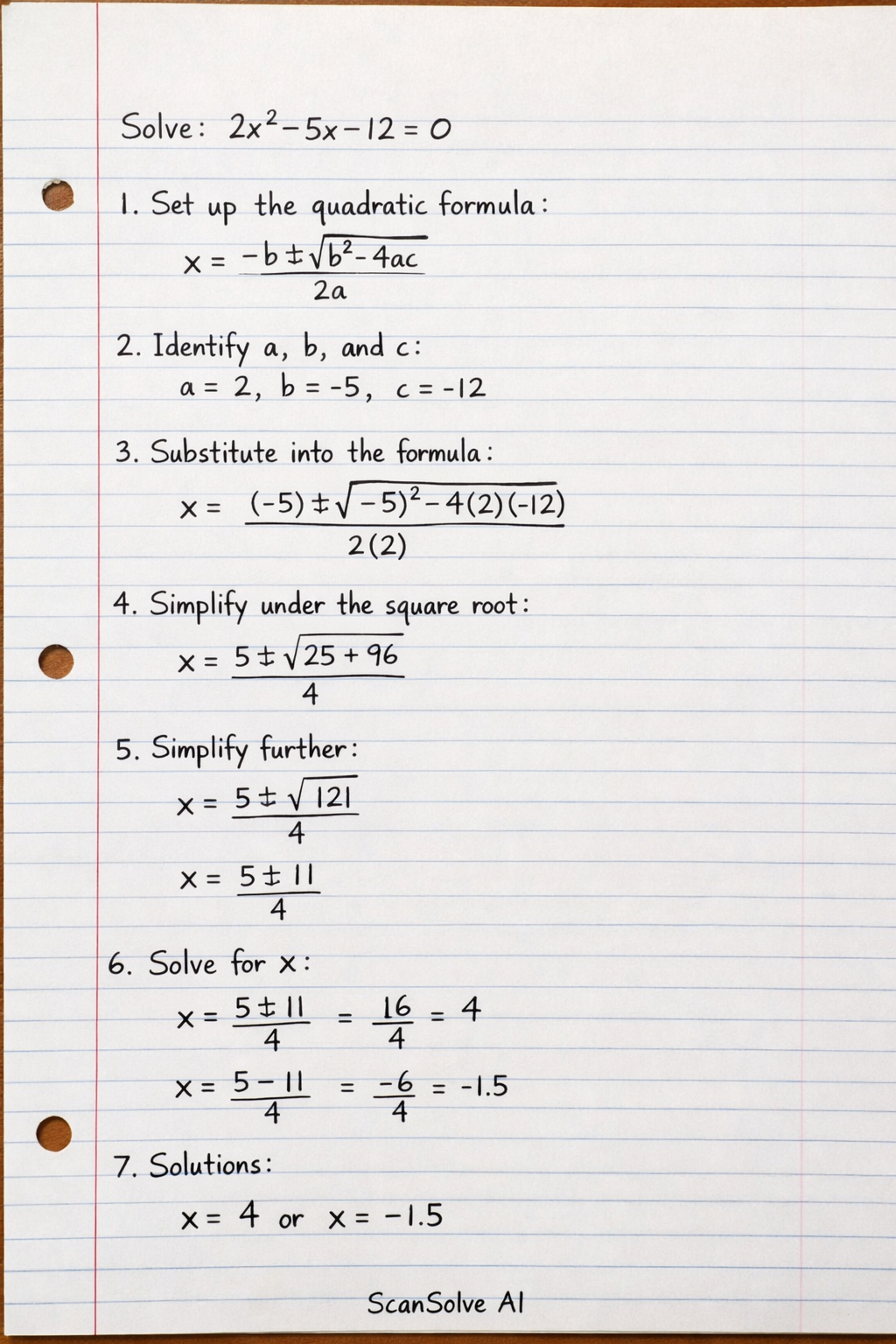 Handwritten step-by-step solution preview
