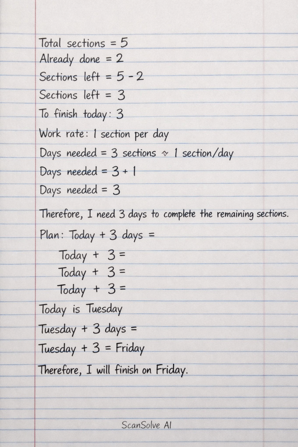 Handwritten step-by-step solution preview
