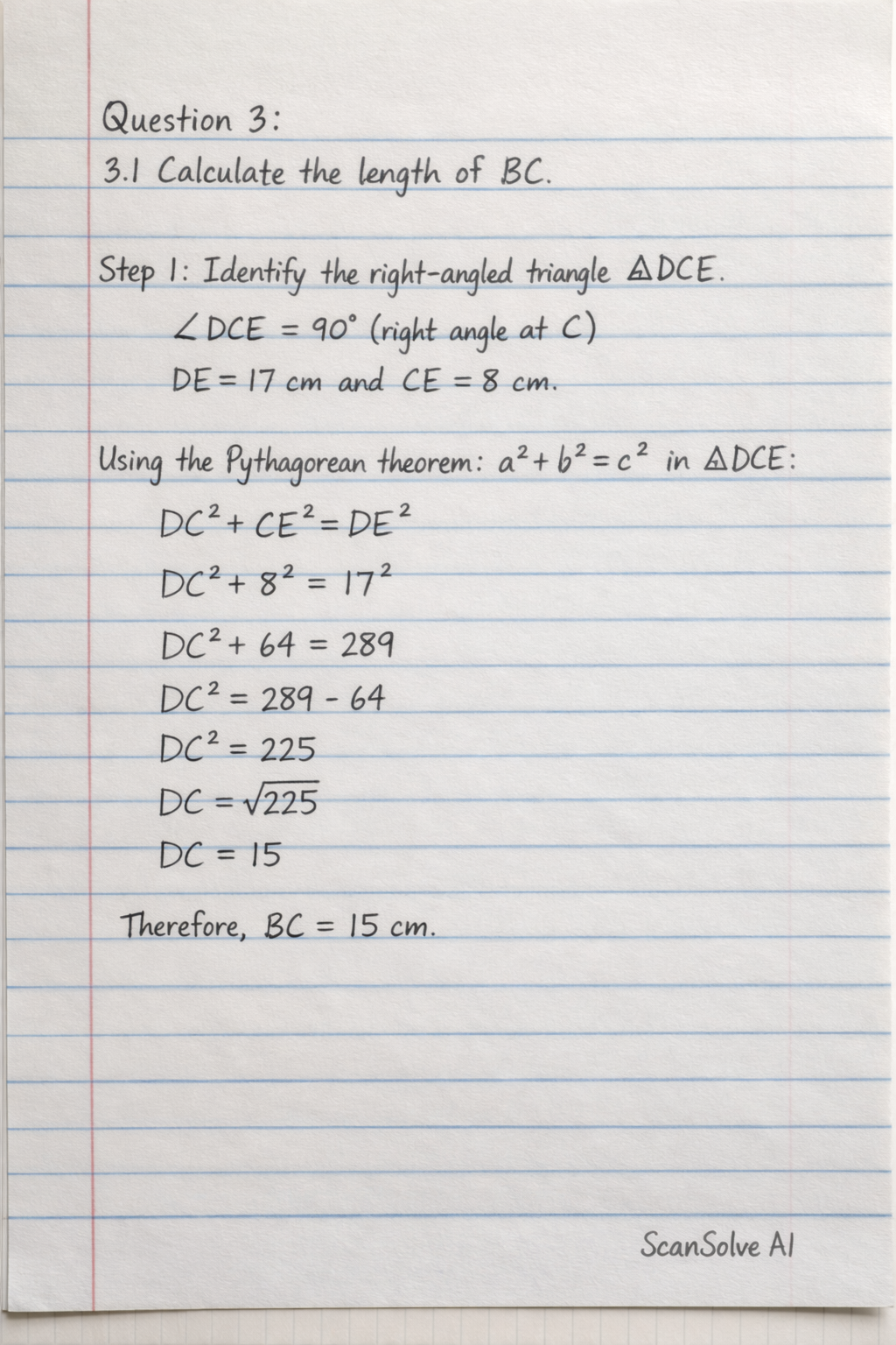 Handwritten step-by-step solution preview