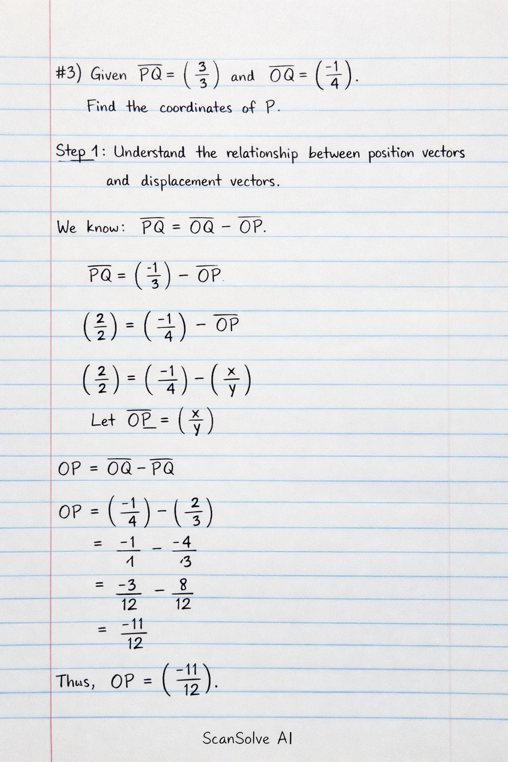 Handwritten step-by-step solution preview