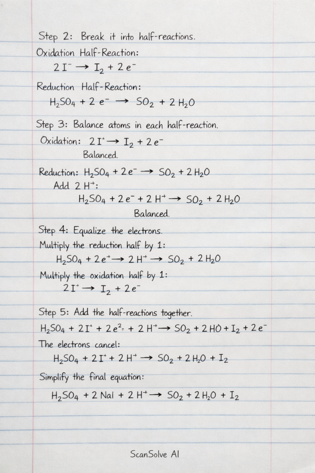 Handwritten step-by-step solution preview