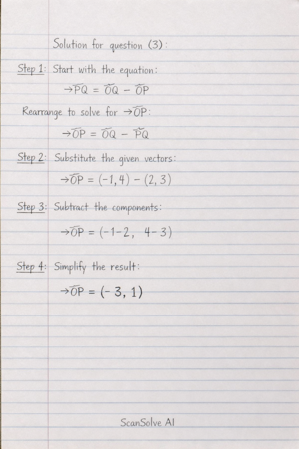 Handwritten step-by-step solution preview