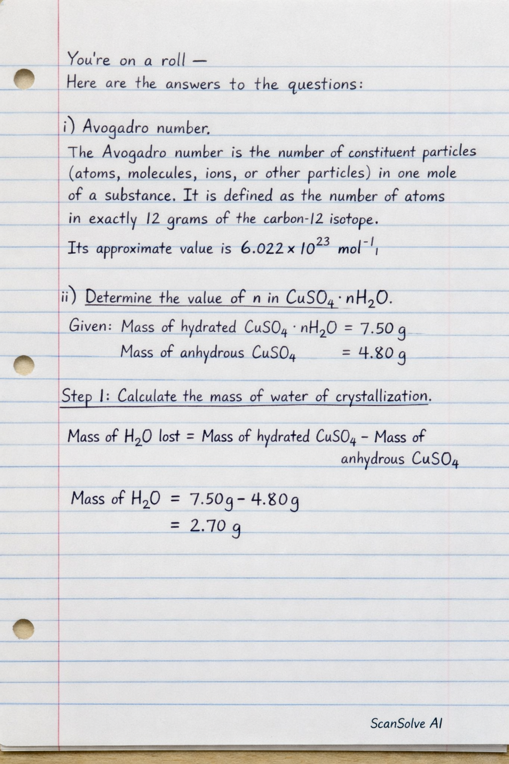 Handwritten step-by-step solution preview