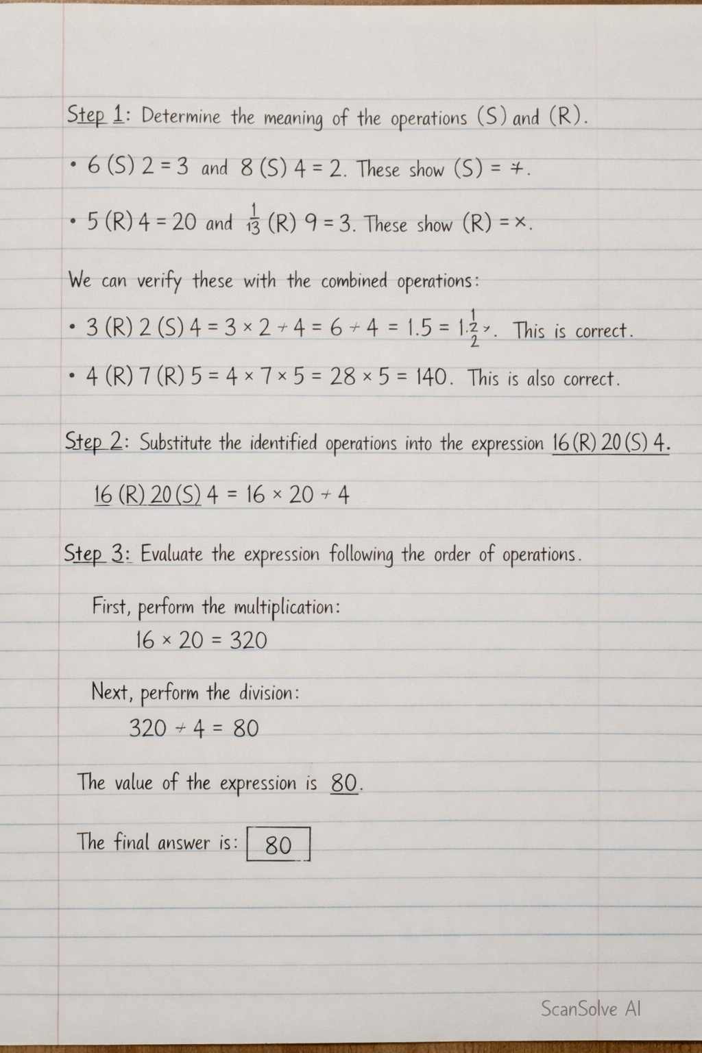 Handwritten step-by-step solution preview