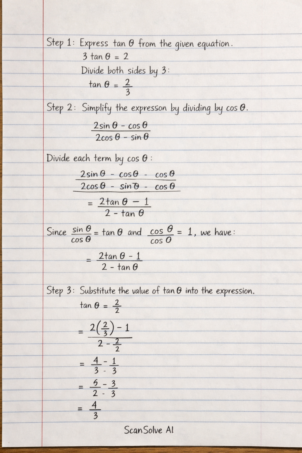 Handwritten step-by-step solution preview