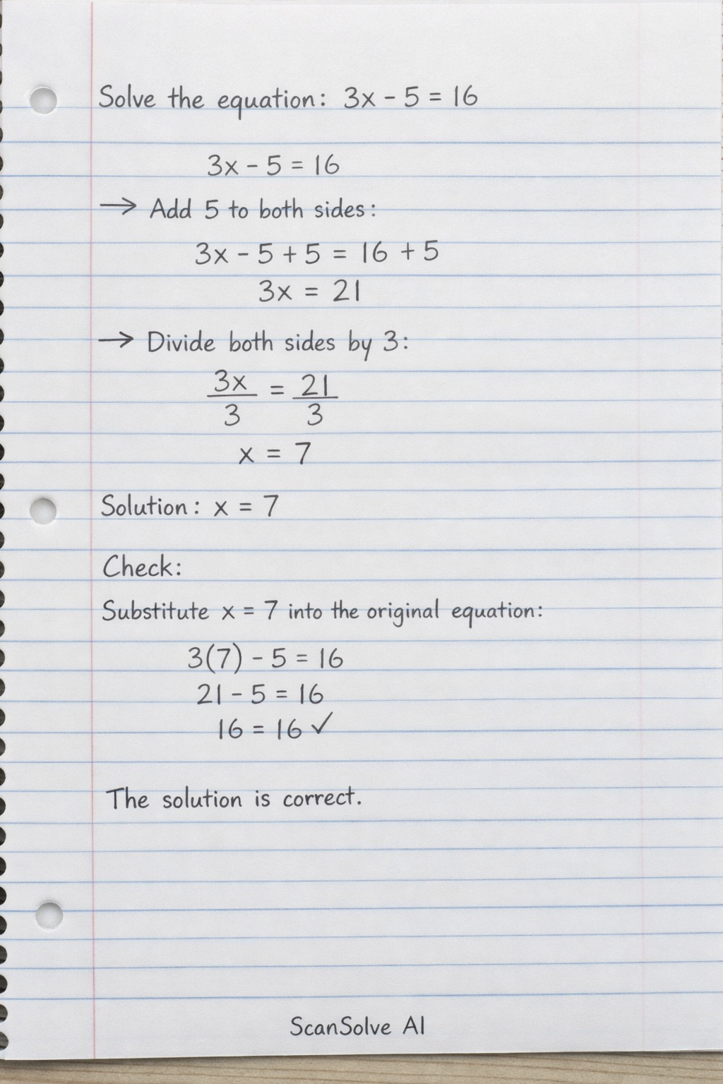 Handwritten step-by-step solution preview