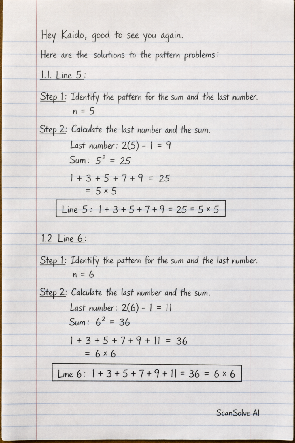 Handwritten step-by-step solution preview