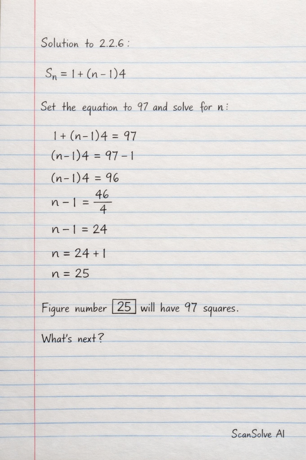 Handwritten step-by-step solution preview