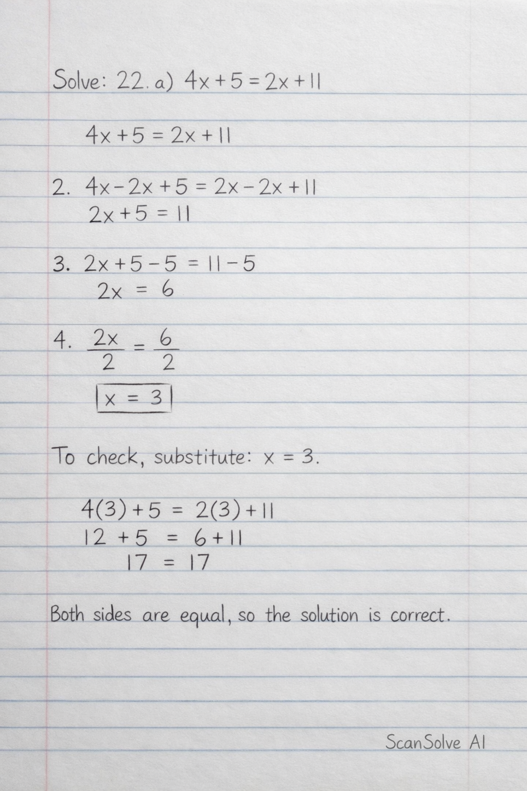 Handwritten step-by-step solution preview