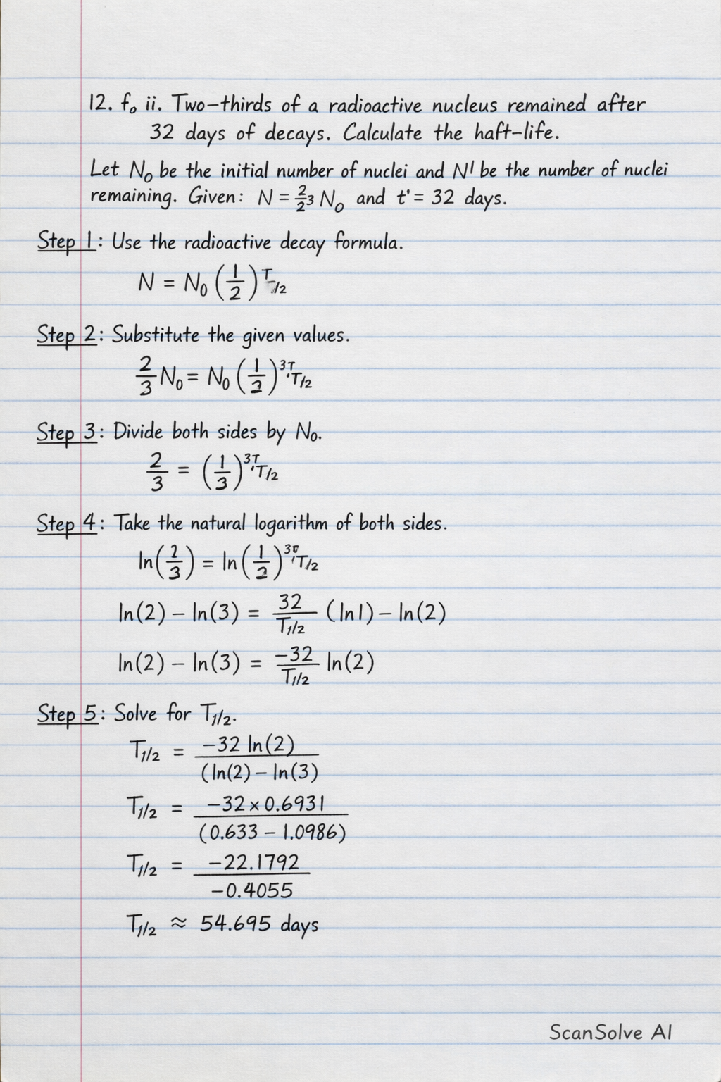 Handwritten step-by-step solution preview