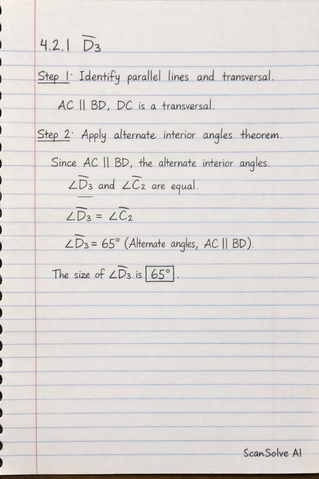 Handwritten step-by-step solution preview