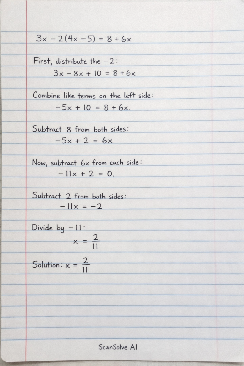 Handwritten step-by-step solution preview
