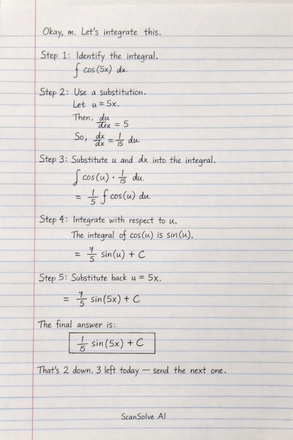 Handwritten step-by-step solution preview