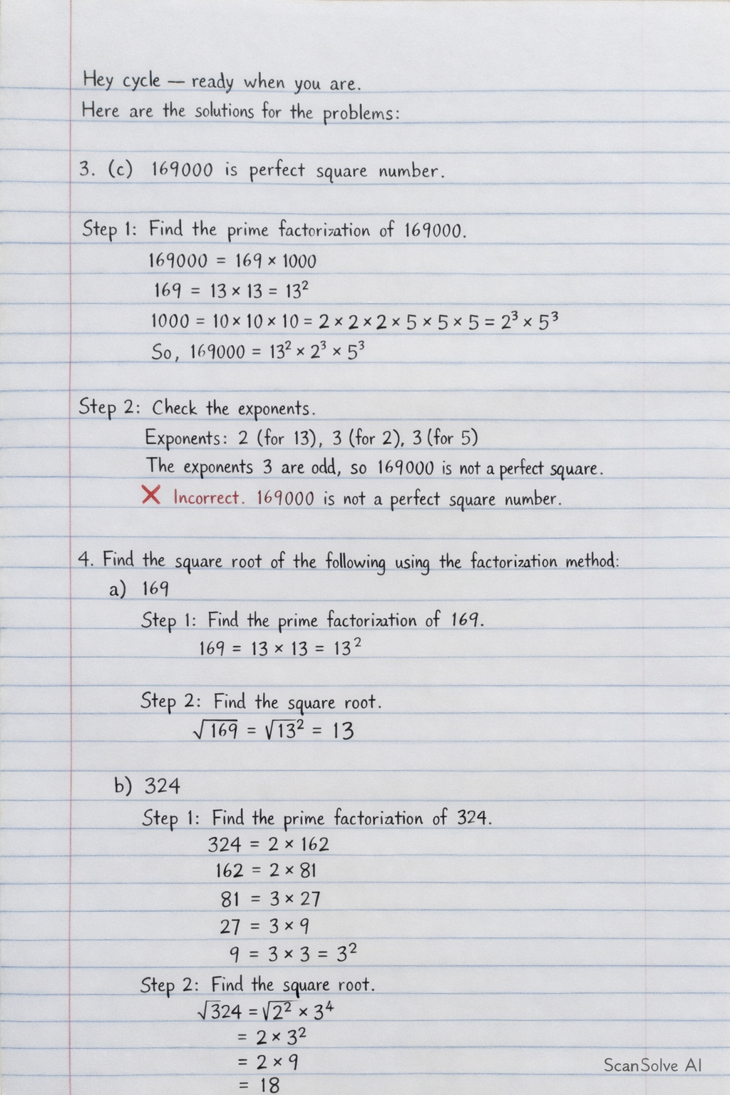 Handwritten step-by-step solution preview