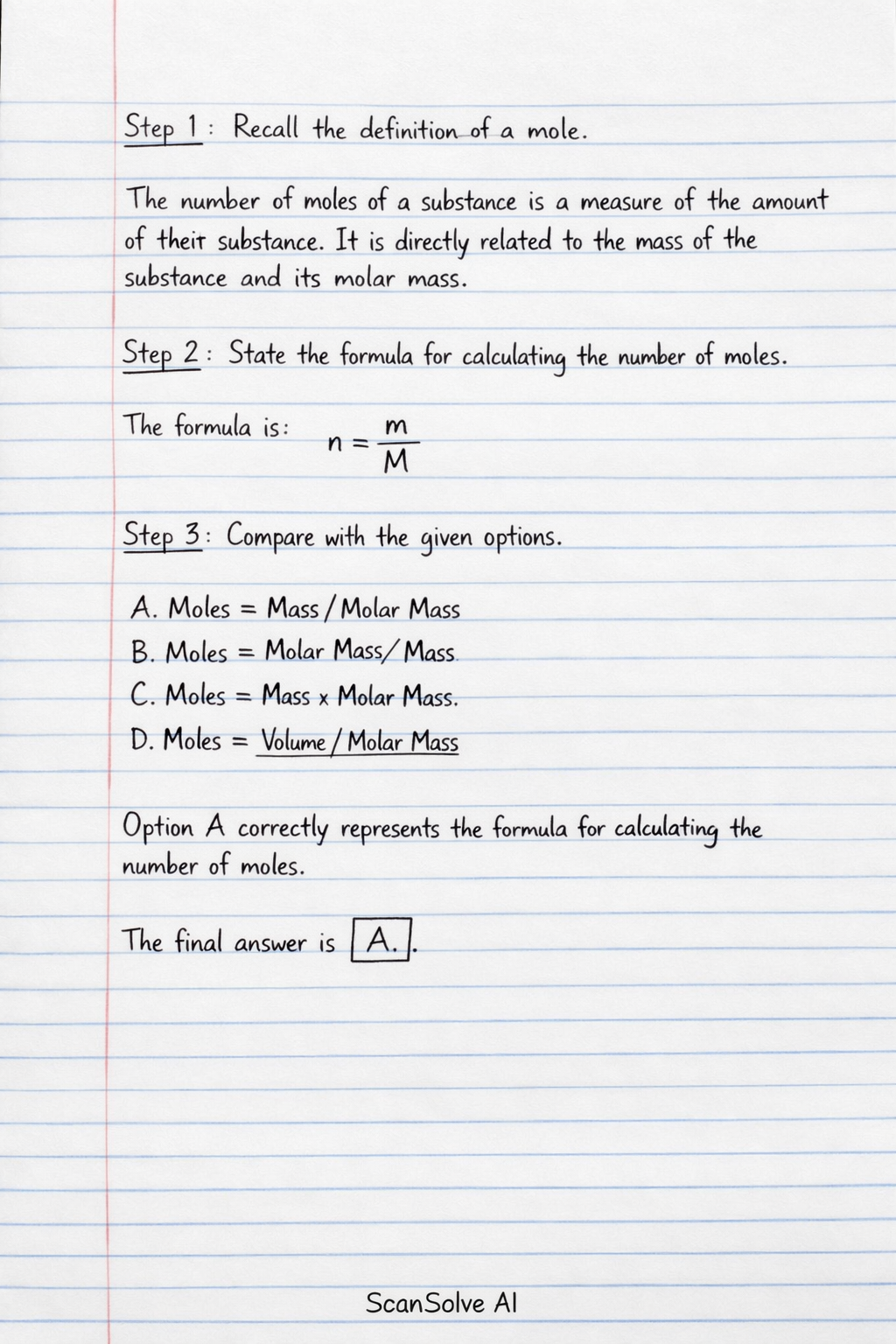 Handwritten step-by-step solution preview