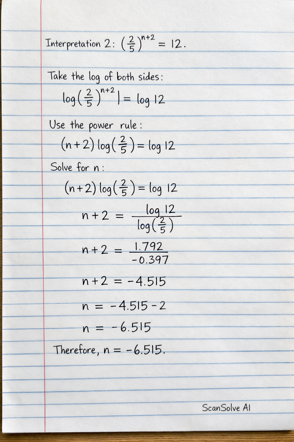 Handwritten step-by-step solution preview